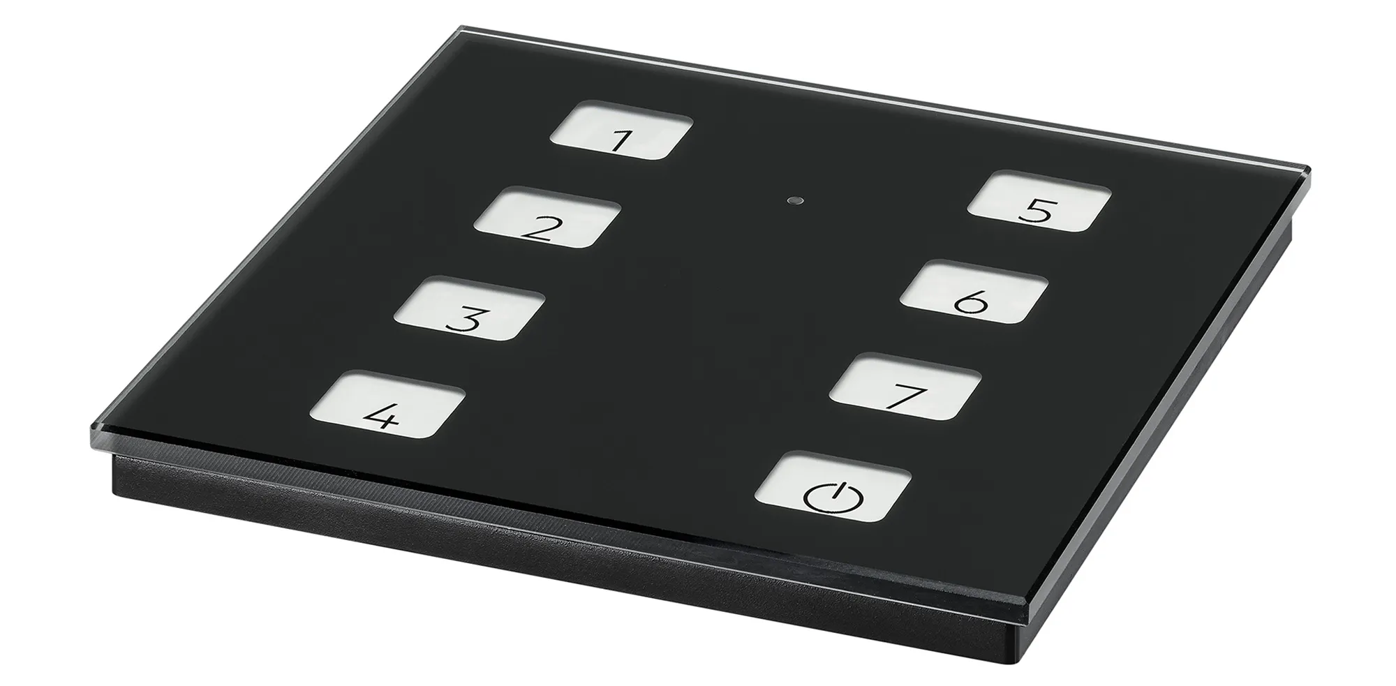 28004783  Tridonic DALI-2 TOUCHPANEL 8P DA2 BK,Black DALI-2 Touchpanel with 8 freely programmable touch buttons,Power supply via DALI line, IP20, 5yrs Warranty.